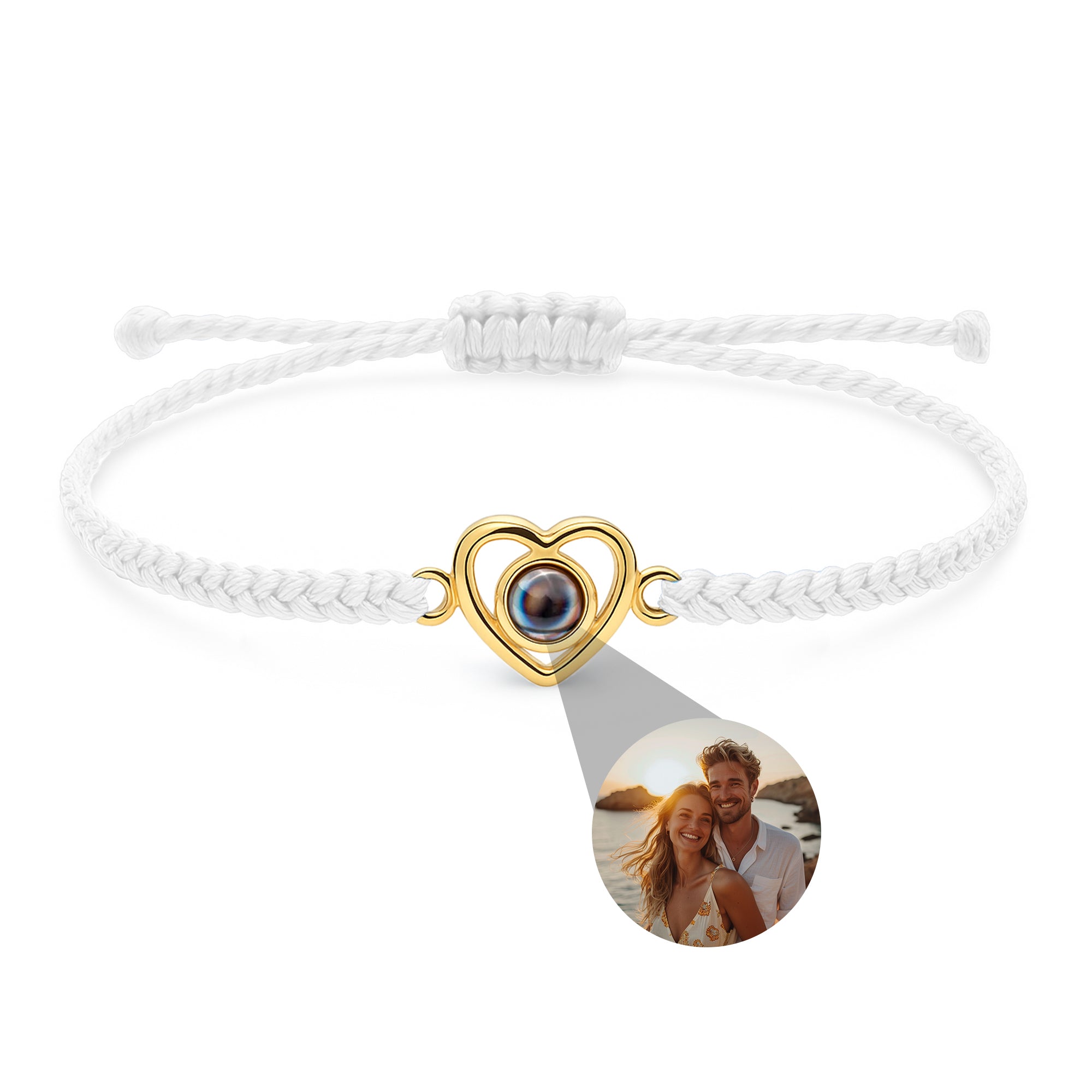 Photo Bracelet with Your Own Photo - Heart