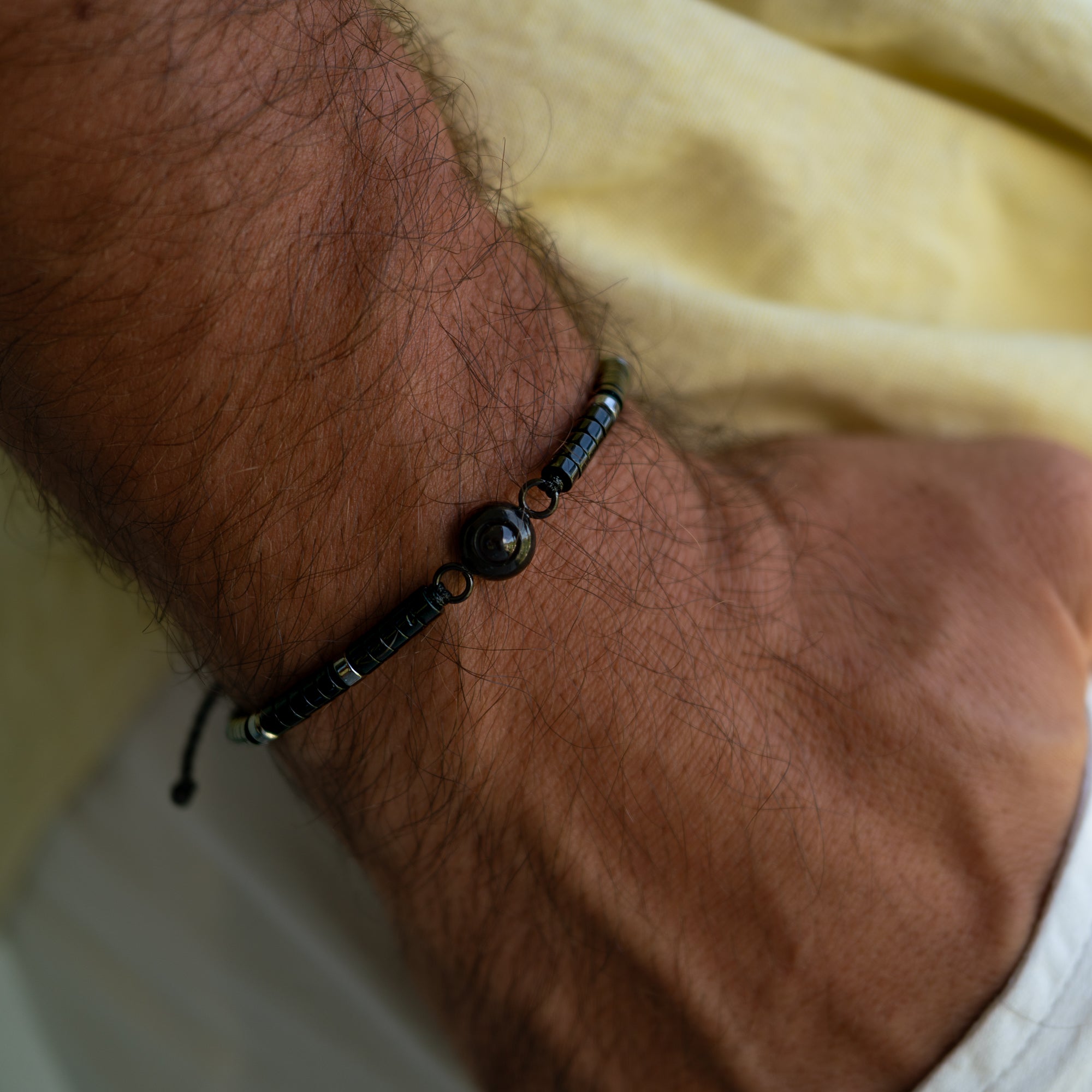 Photo Bracelet with Your Own Photo - Heishi Gemstone