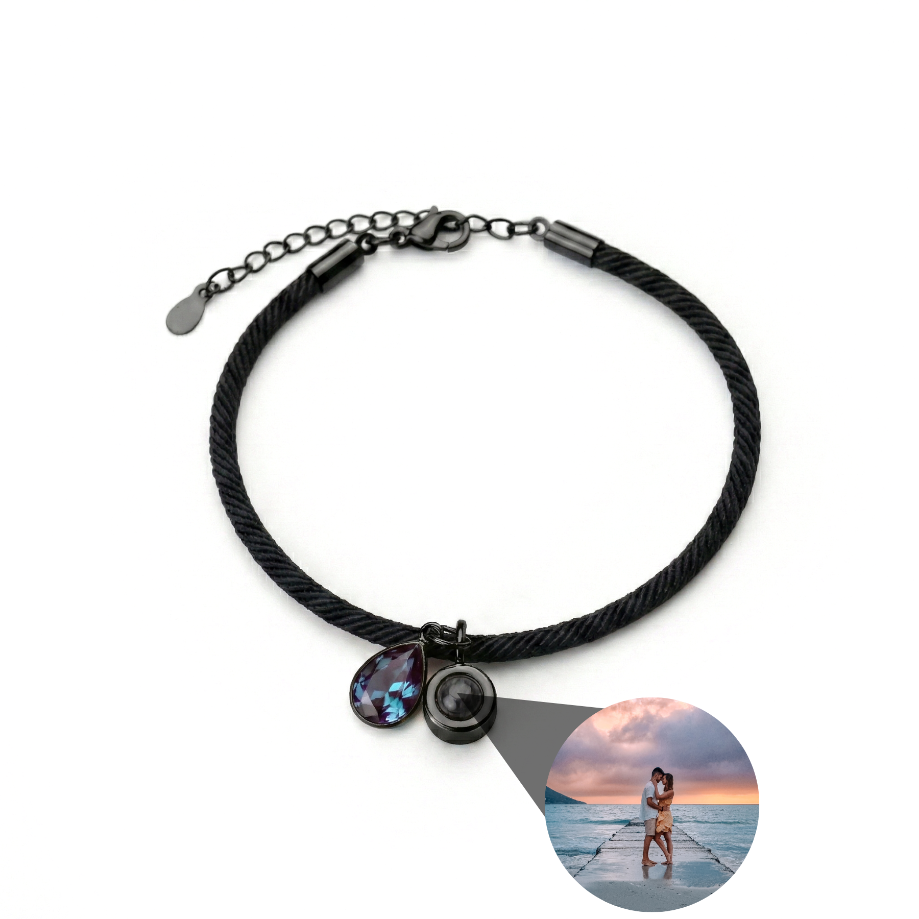 Photo Bracelet with Your Own Photo - Essence Birthstone