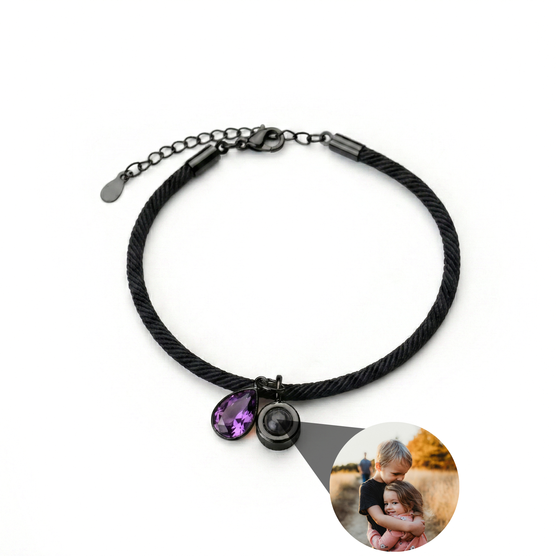 Photo Bracelet with Your Own Photo - Essence Birthstone