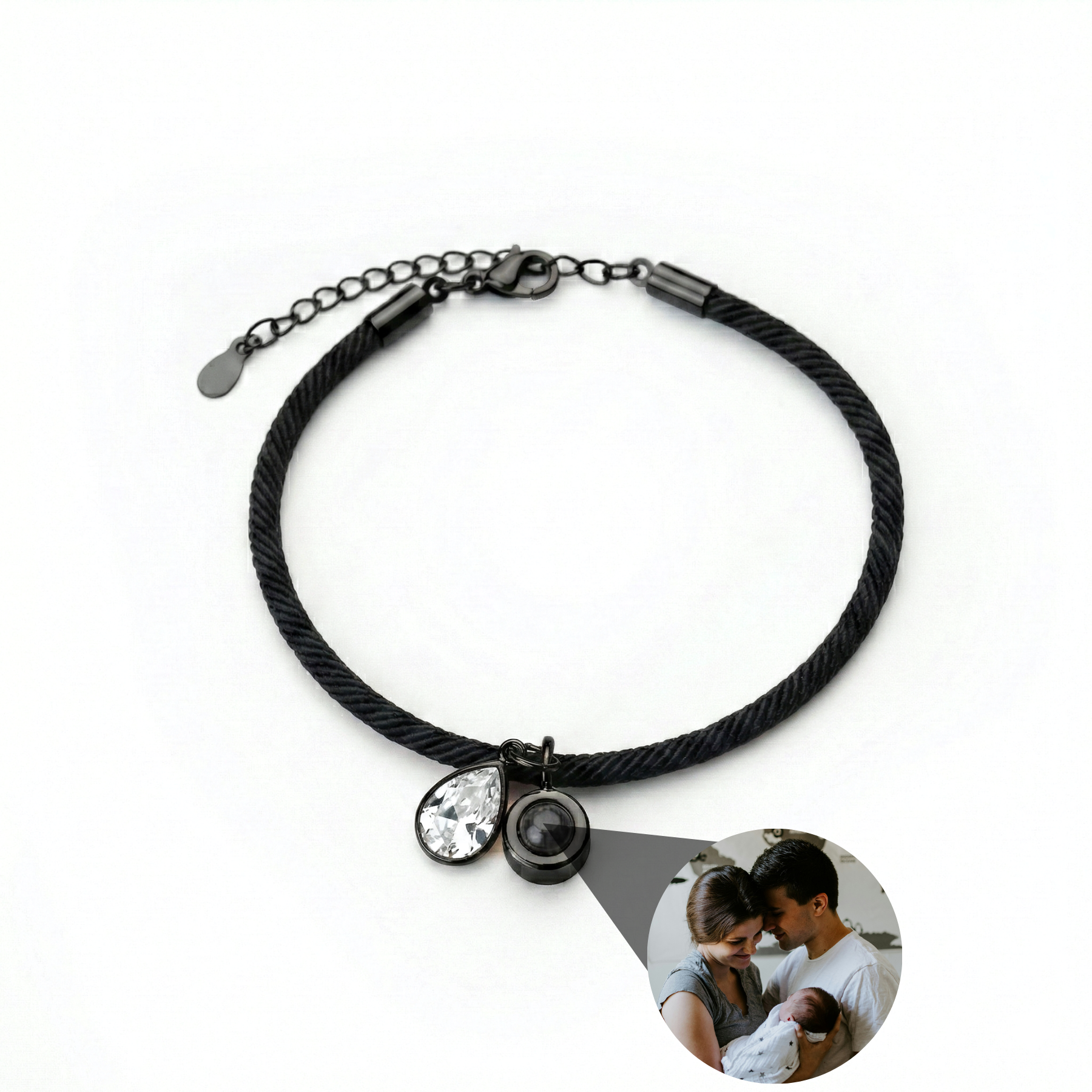 Photo Bracelet with Your Own Photo - Essence Birthstone