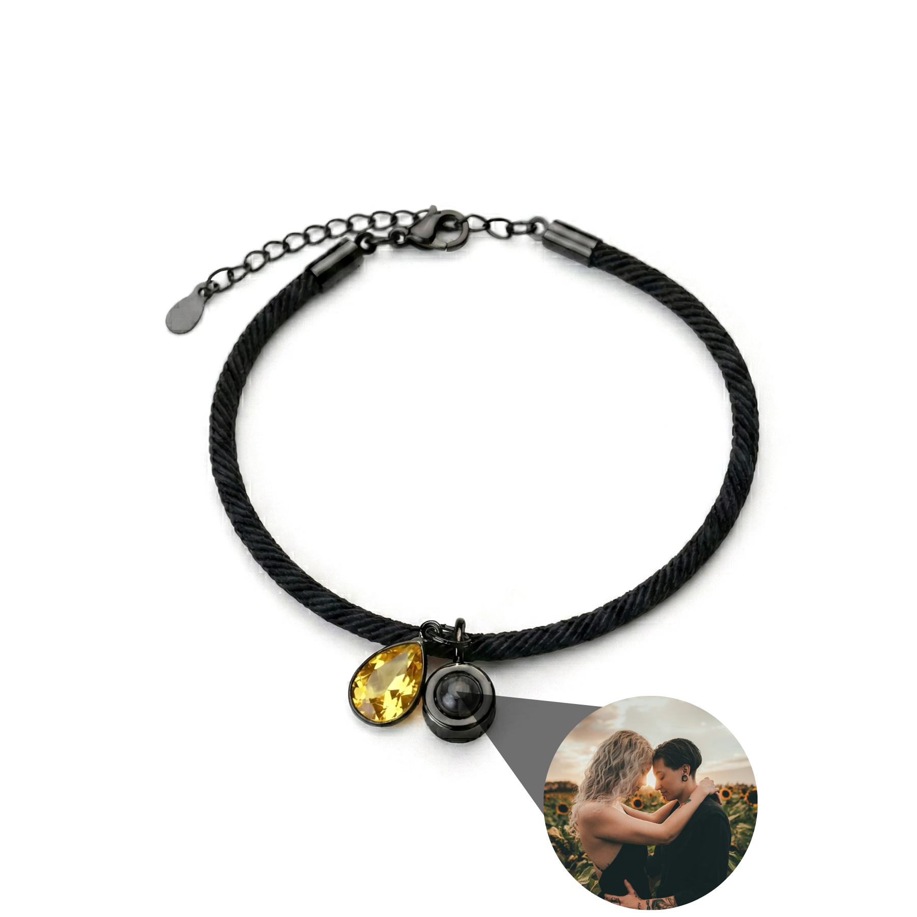 Photo Bracelet with Your Own Photo - Essence Birthstone