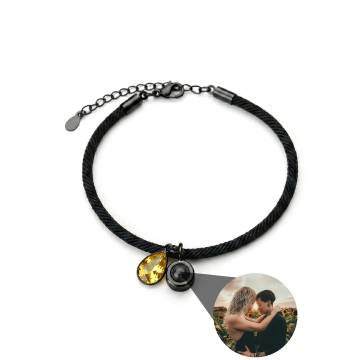Photo Bracelet with Your Own Photo - Essence Birthstone