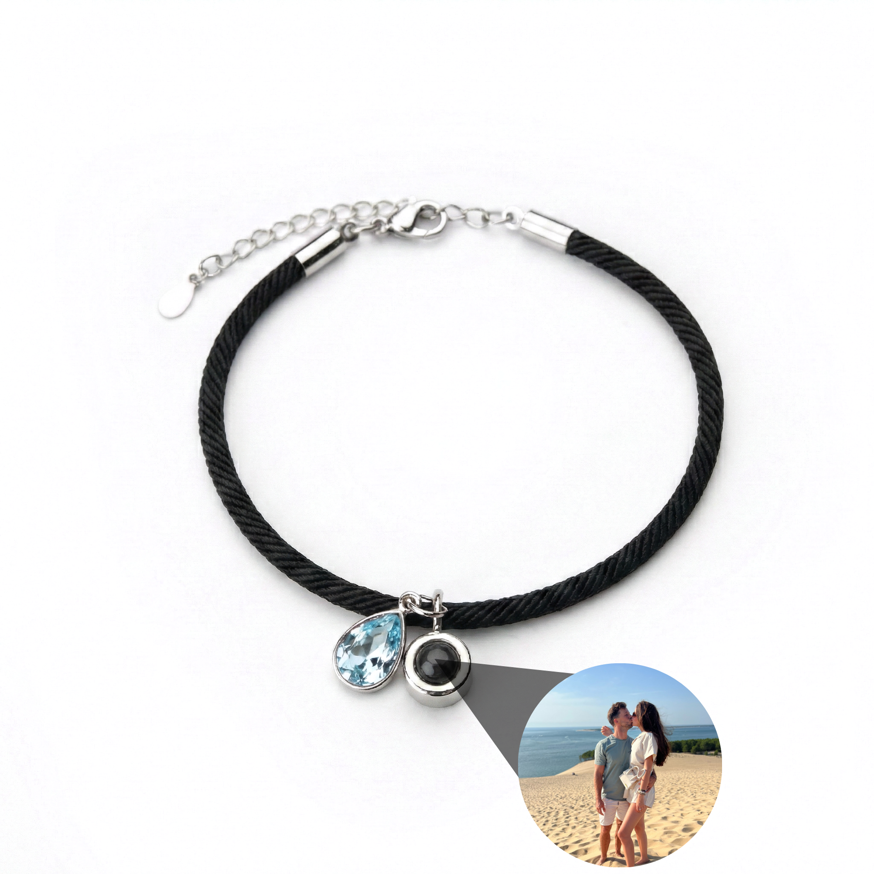 Photo Bracelet with Your Own Photo - Essence Birthstone