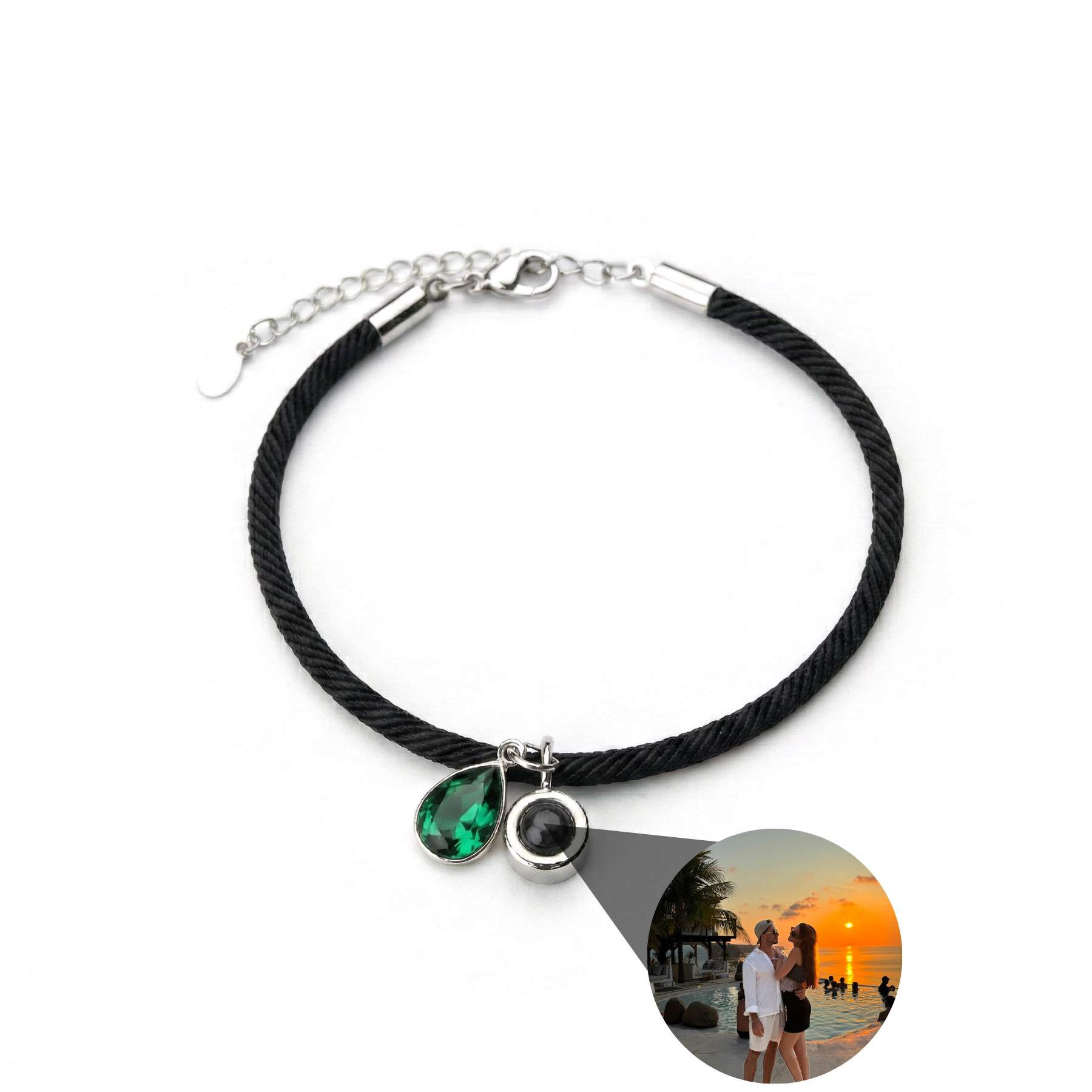 Photo Bracelet with Your Own Photo - Essence Birthstone
