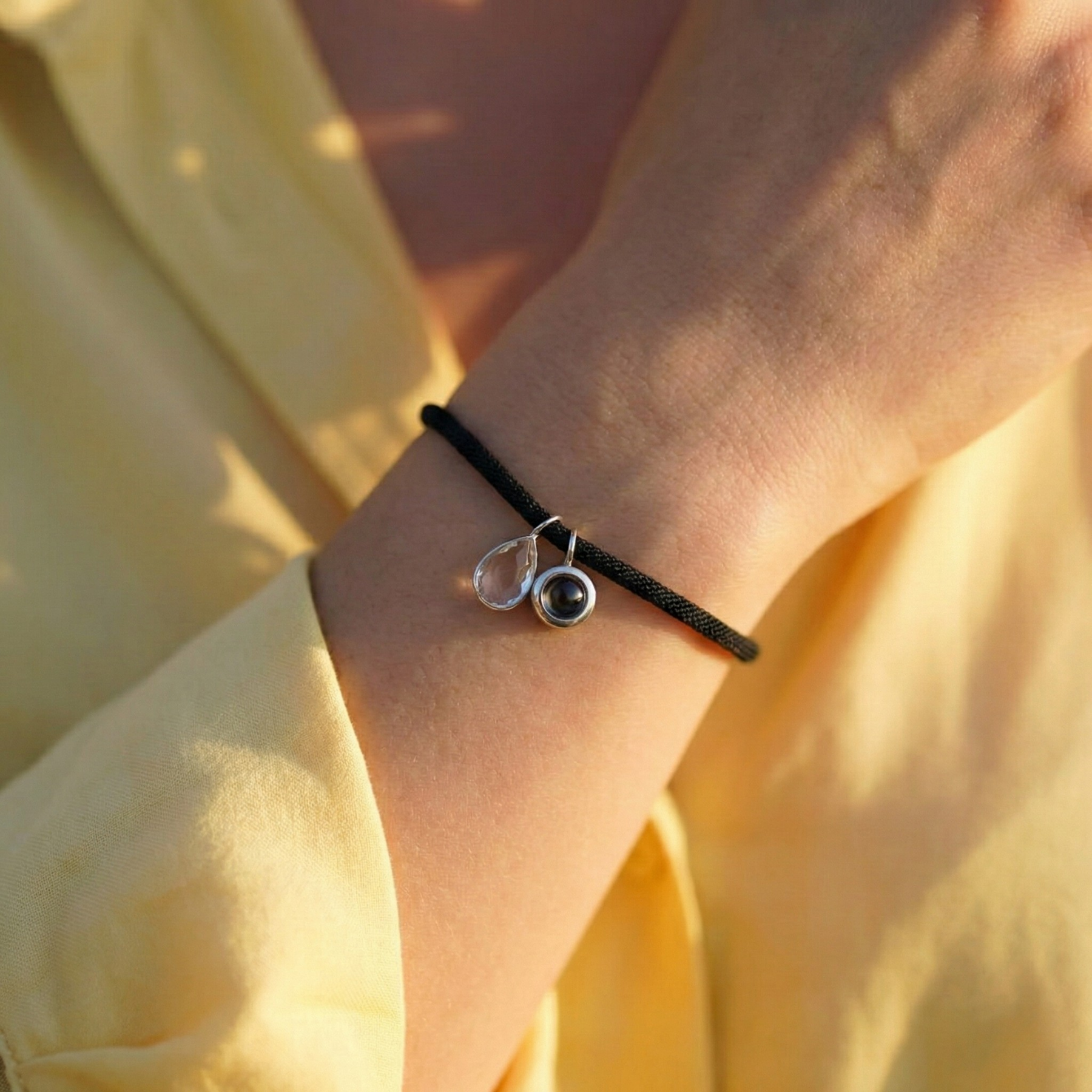 Photo Bracelet with Your Own Photo - Essence Birthstone