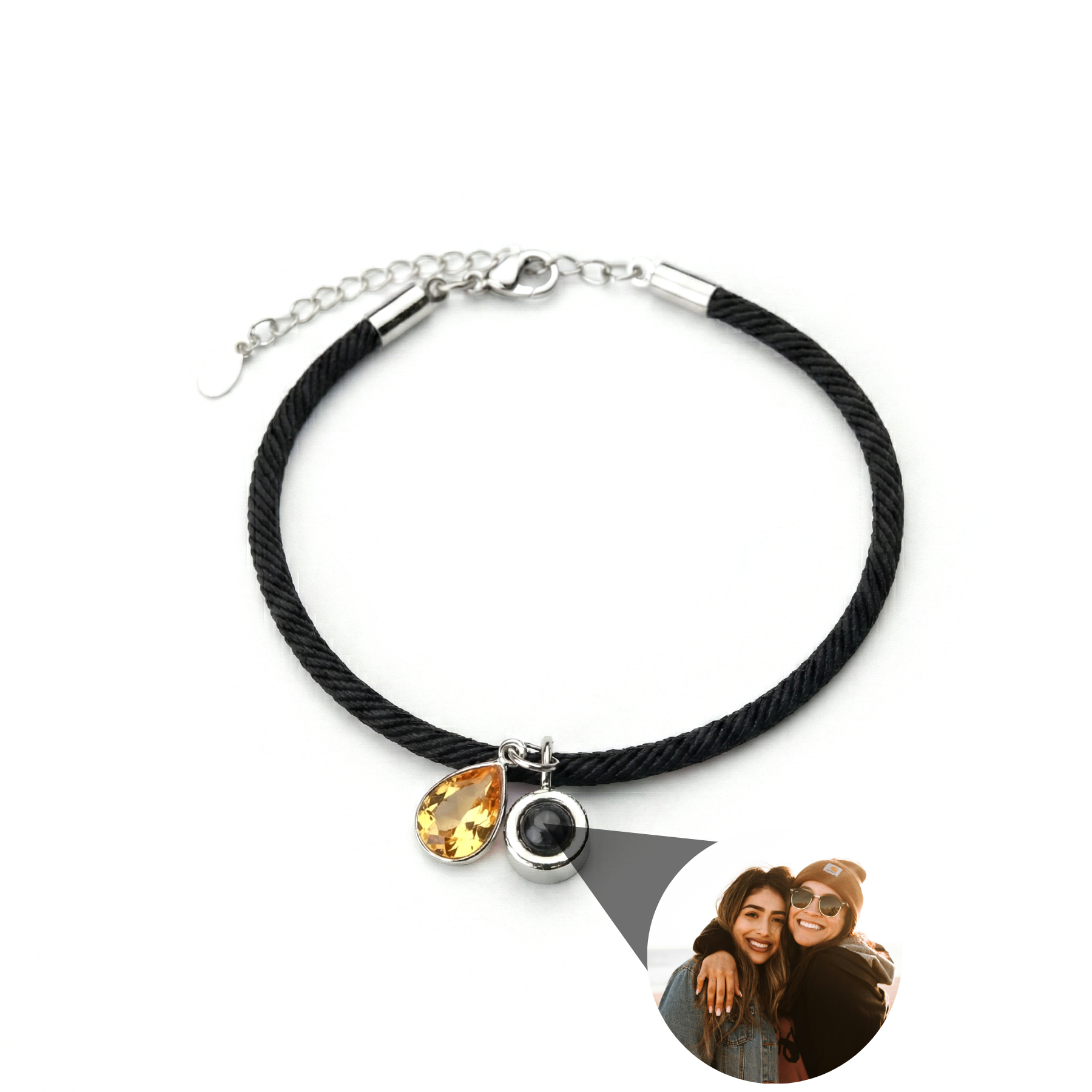 Photo Bracelet with Your Own Photo - Essence Birthstone