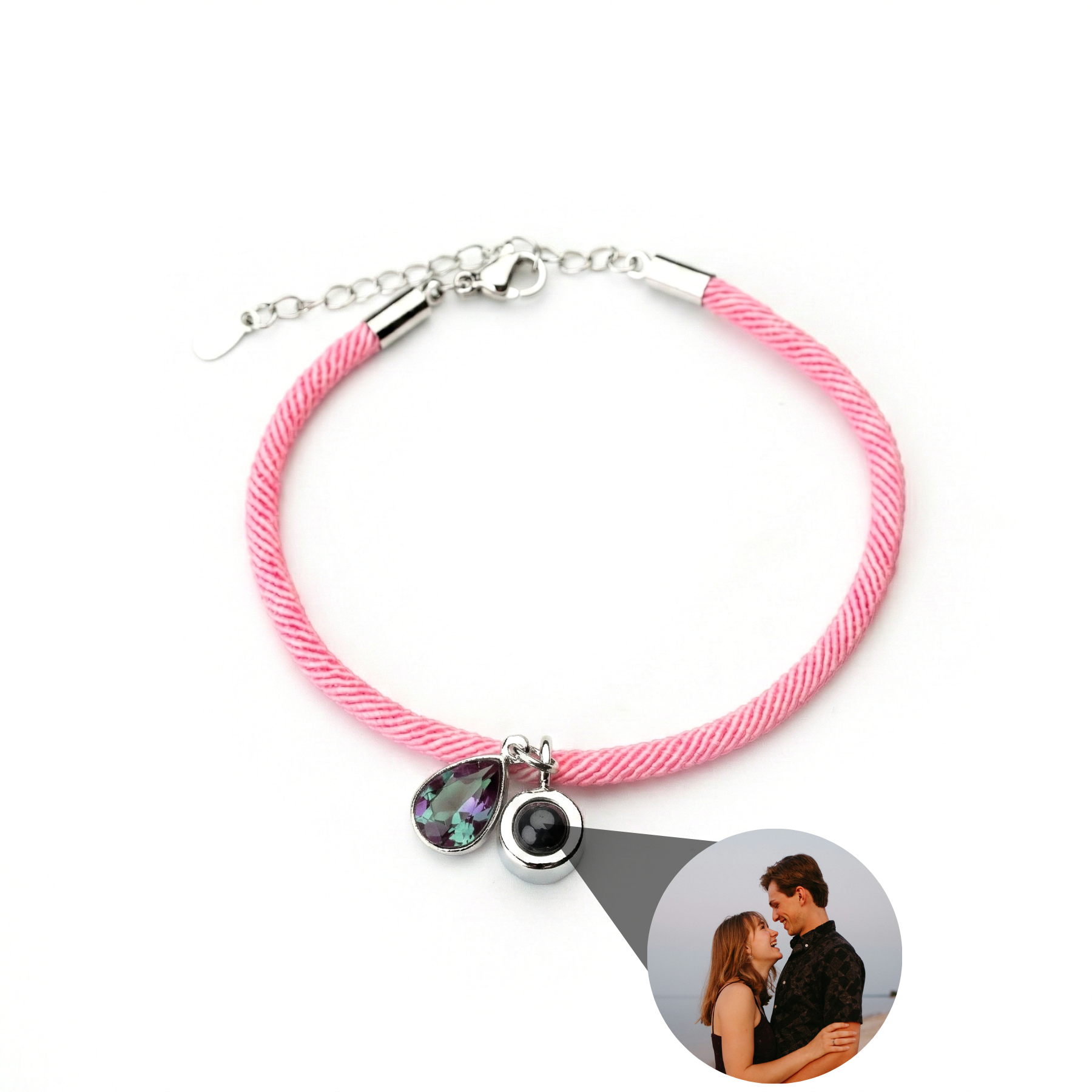Photo Bracelet with Your Own Photo - Essence Birthstone