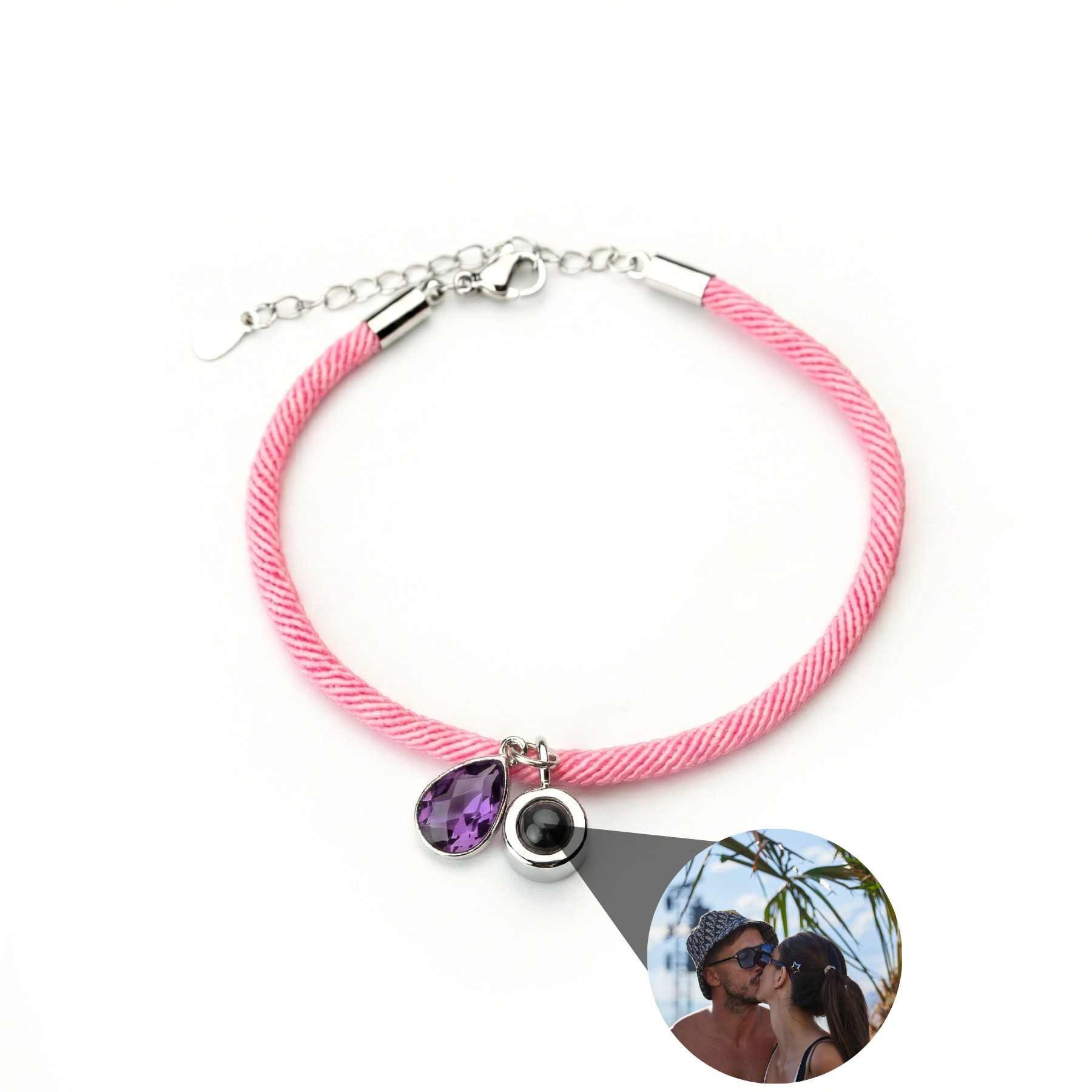 Photo Bracelet with Your Own Photo - Essence Birthstone