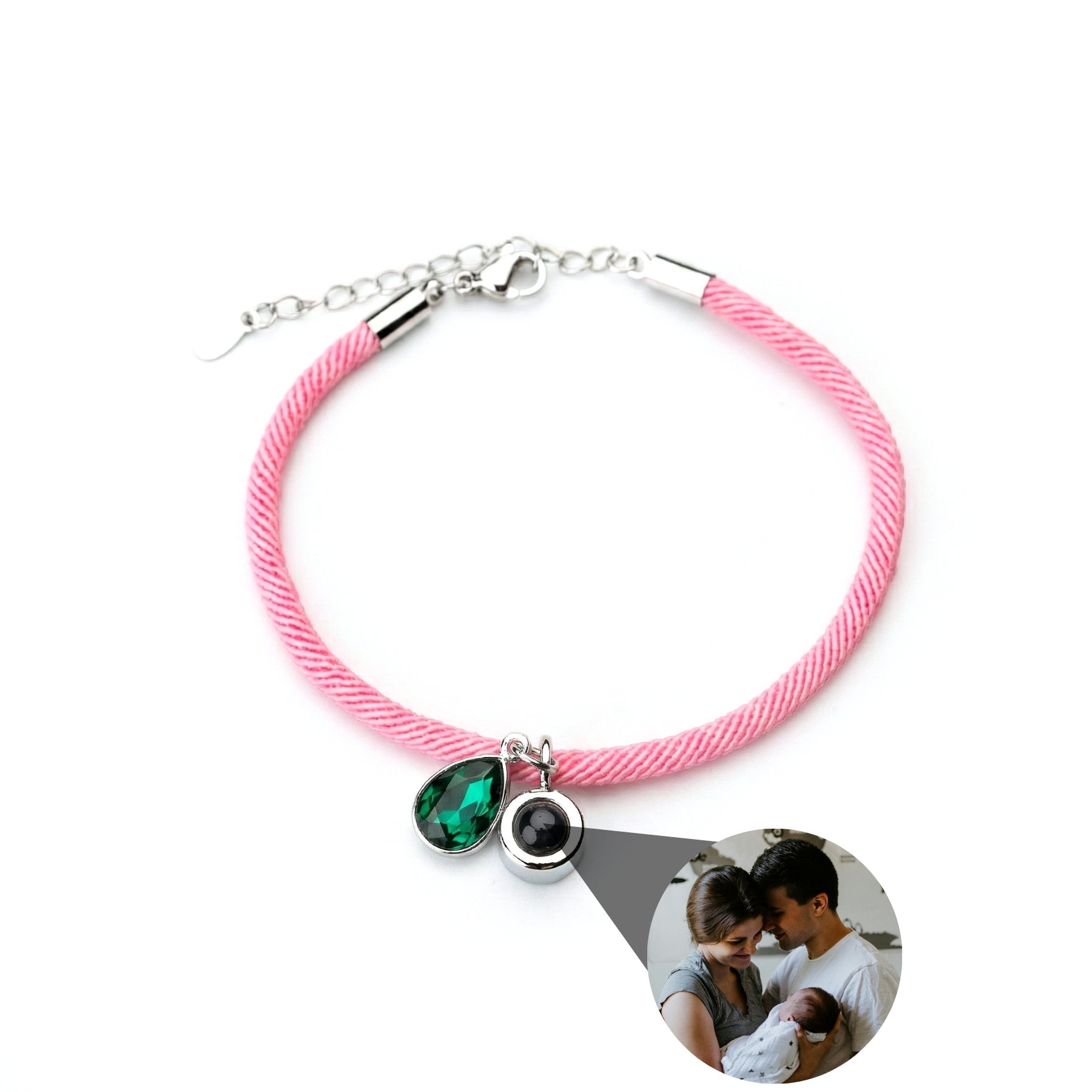 Photo Bracelet with Your Own Photo - Essence Birthstone
