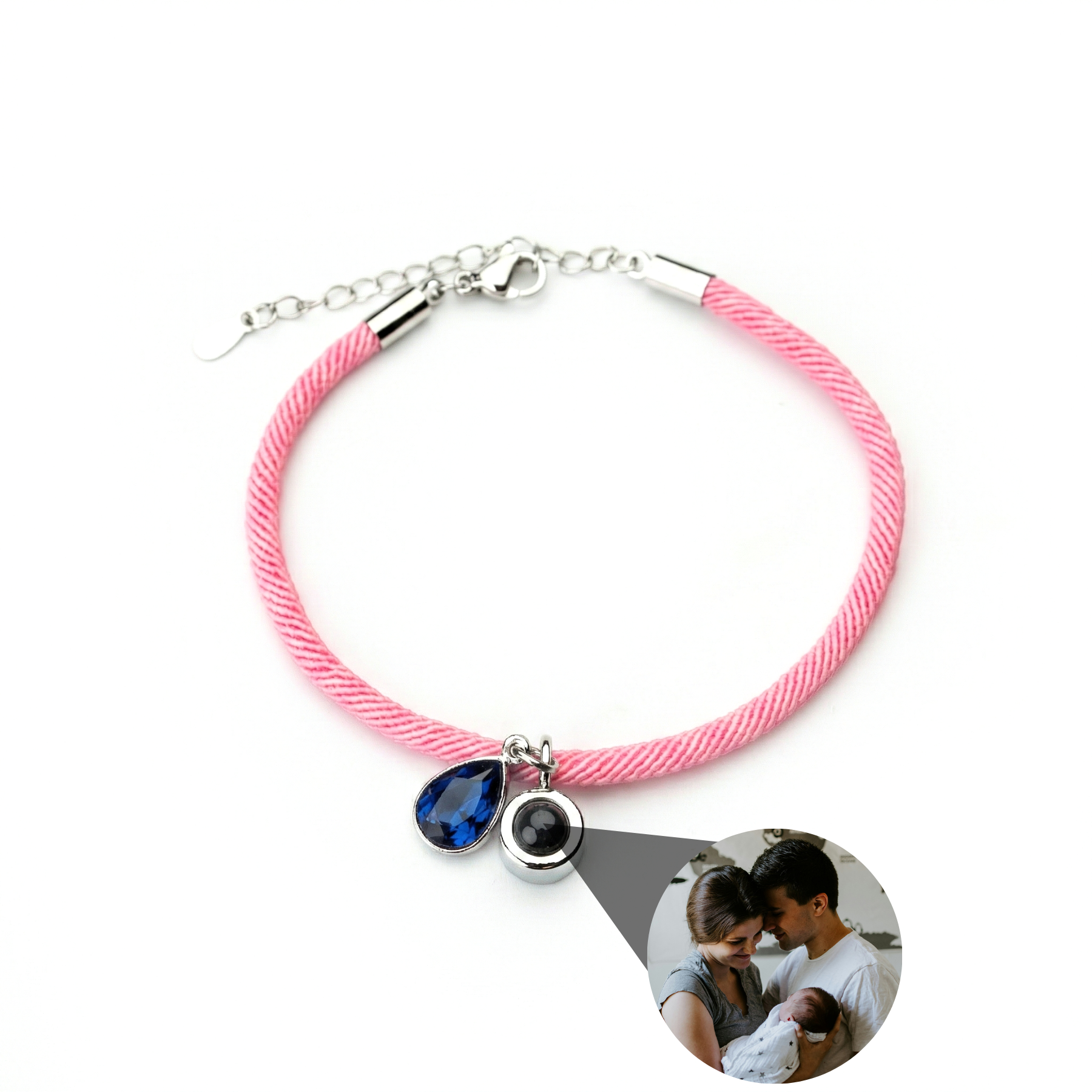 Photo Bracelet with Your Own Photo - Essence Birthstone