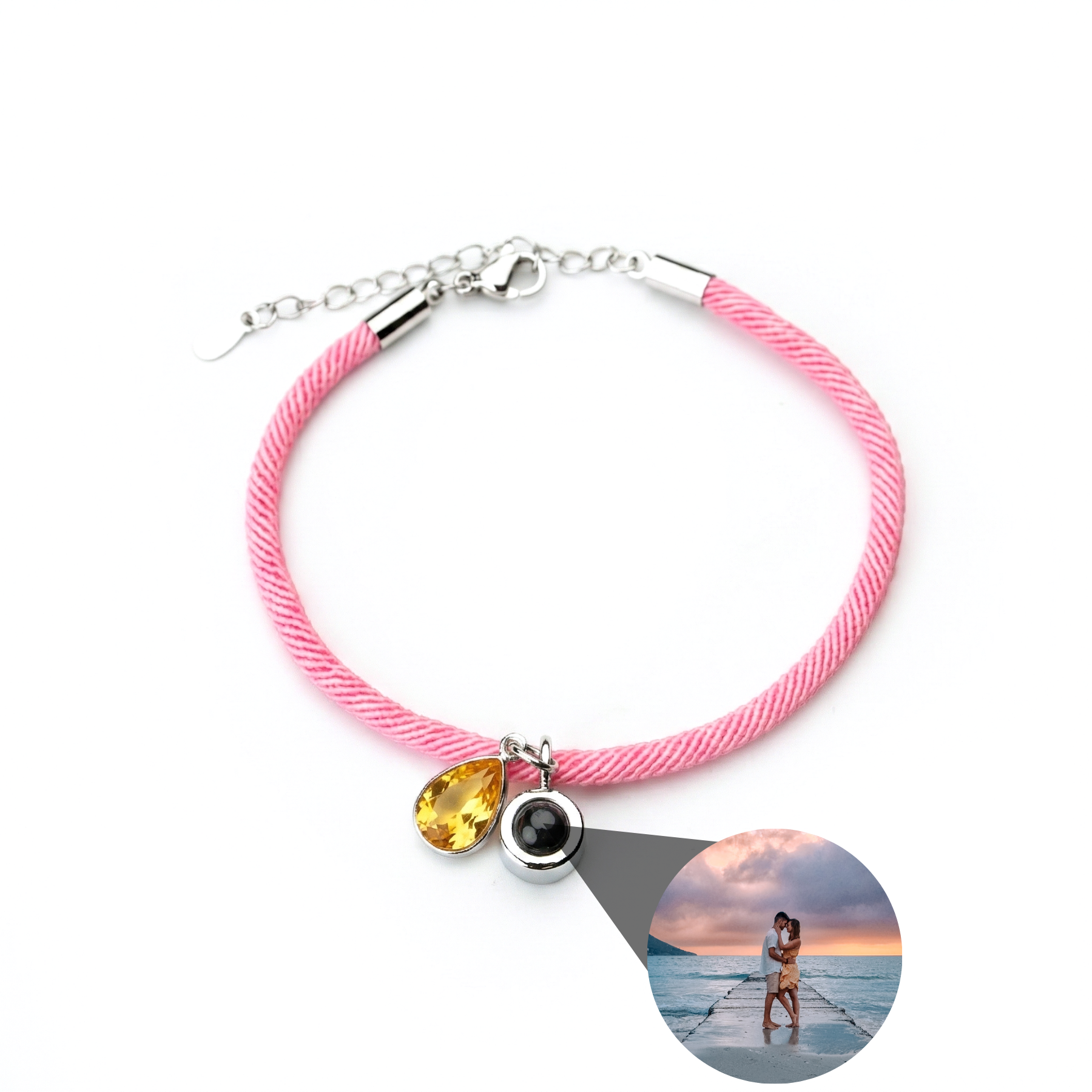 Photo Bracelet with Your Own Photo - Essence Birthstone