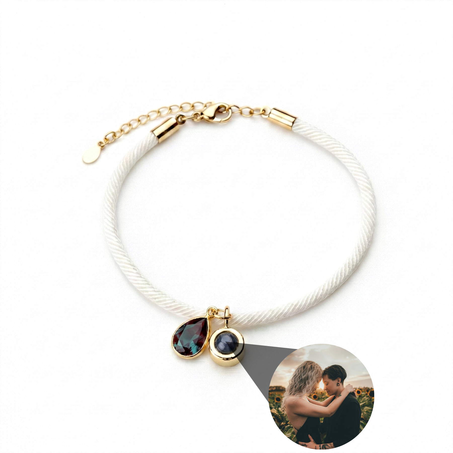 Photo Bracelet with Your Own Photo - Essence Birthstone
