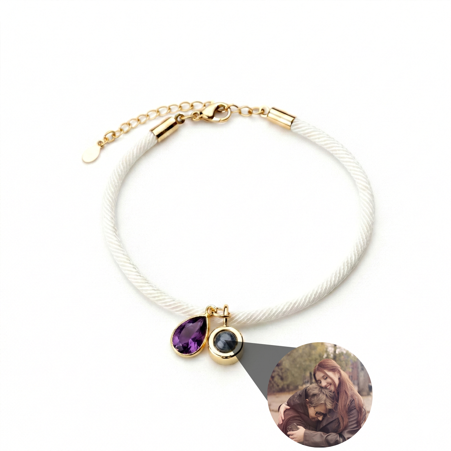 Photo Bracelet with Your Own Photo - Essence Birthstone
