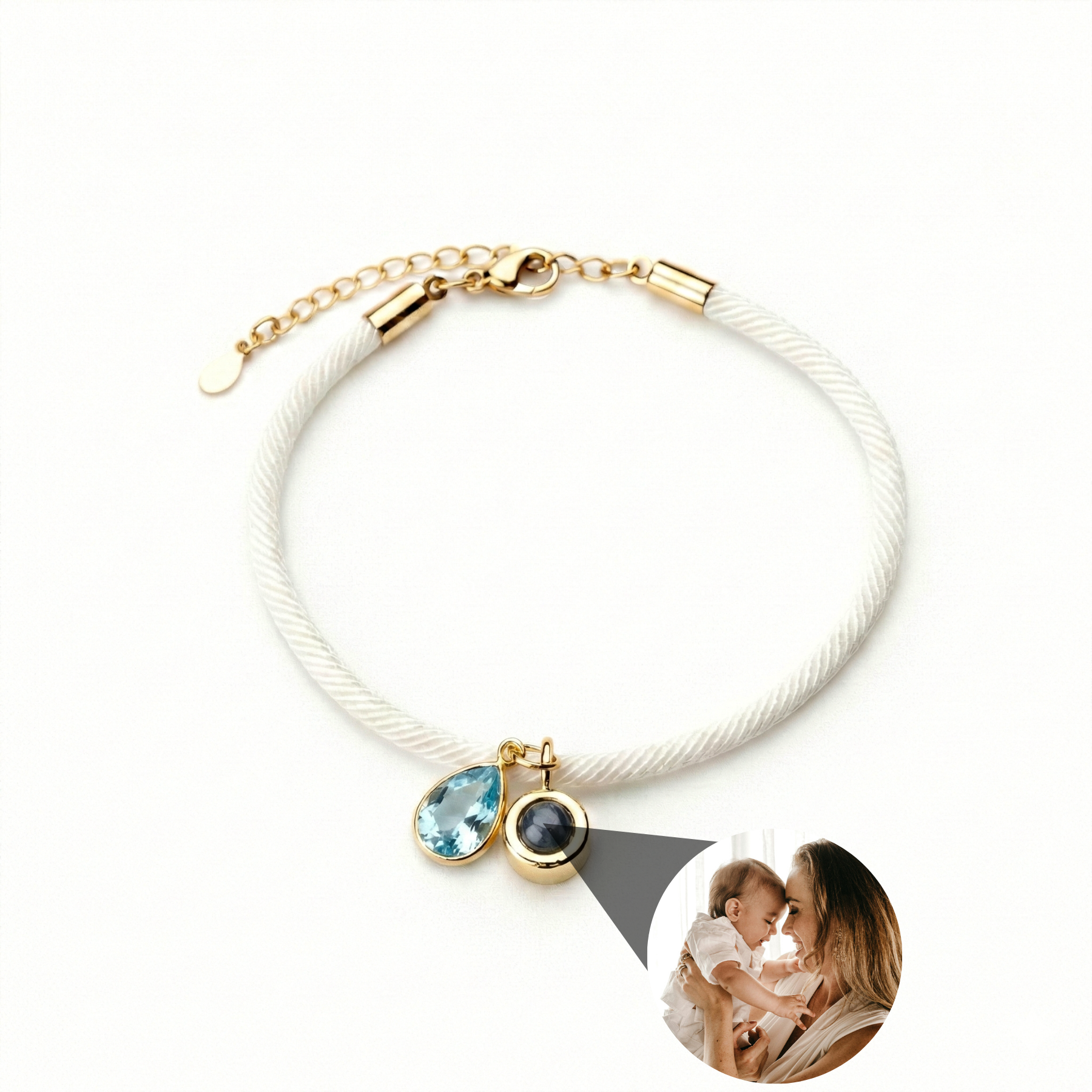 Photo Bracelet with Your Own Photo - Essence Birthstone