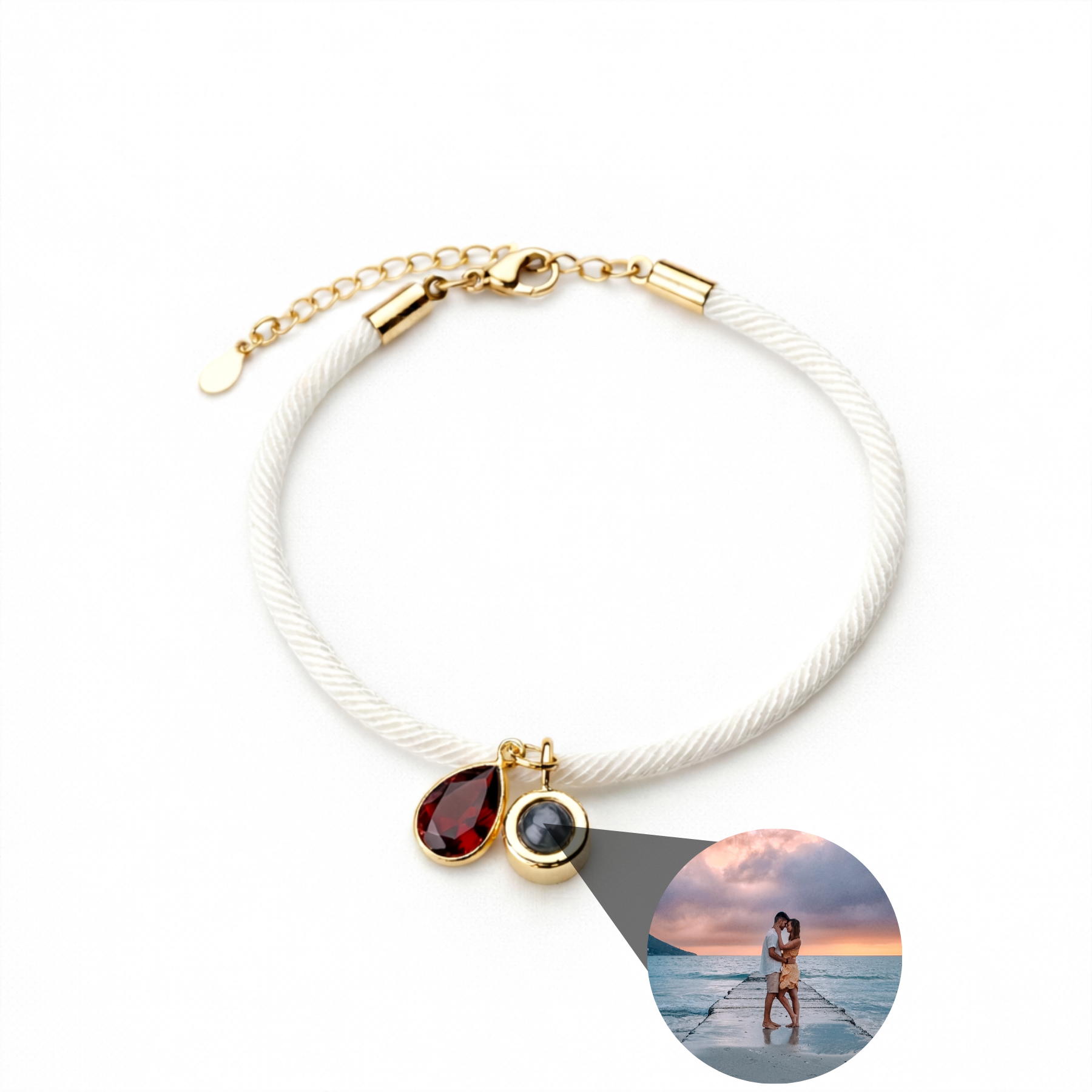 Photo Bracelet with Your Own Photo - Essence Birthstone