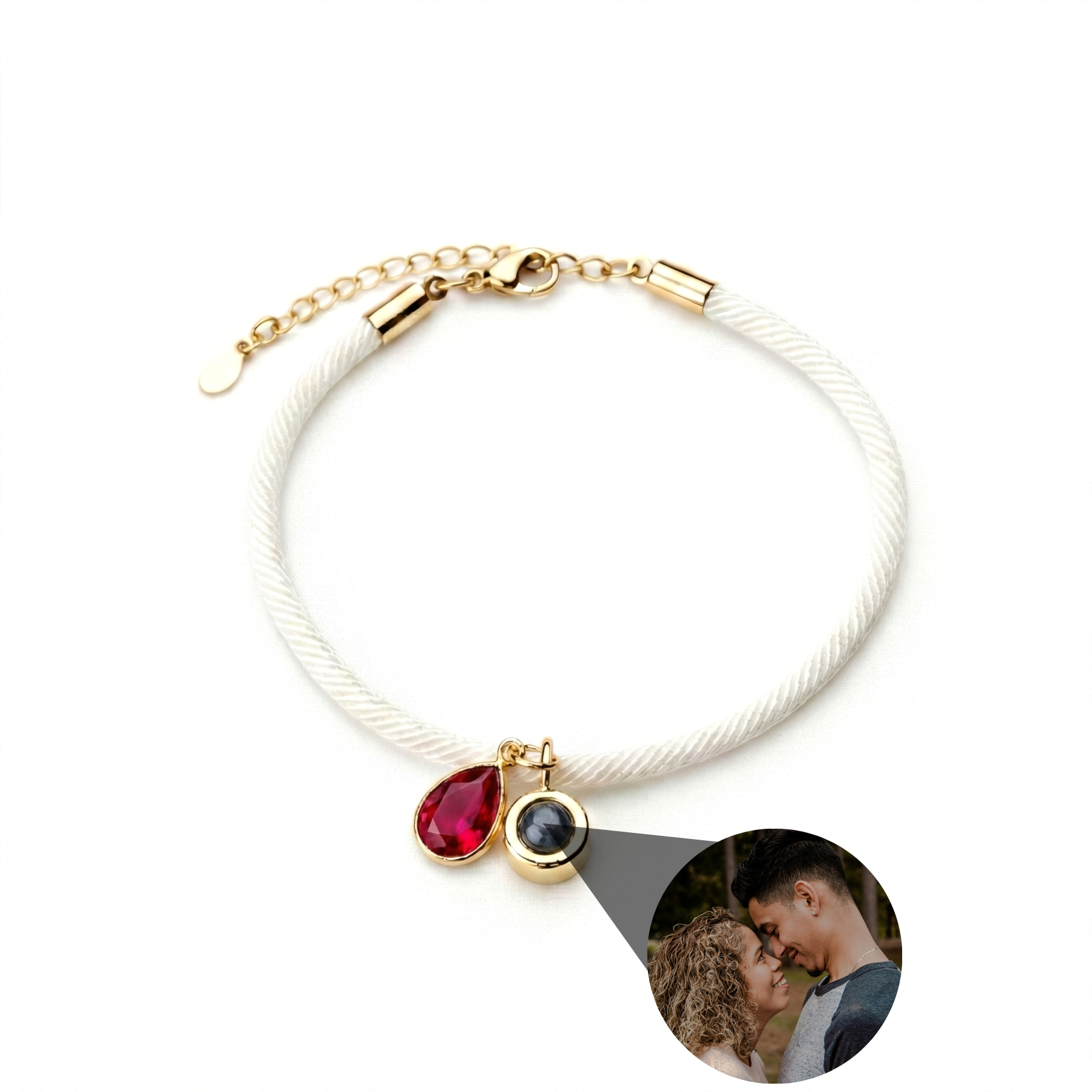 Photo Bracelet with Your Own Photo - Essence Birthstone