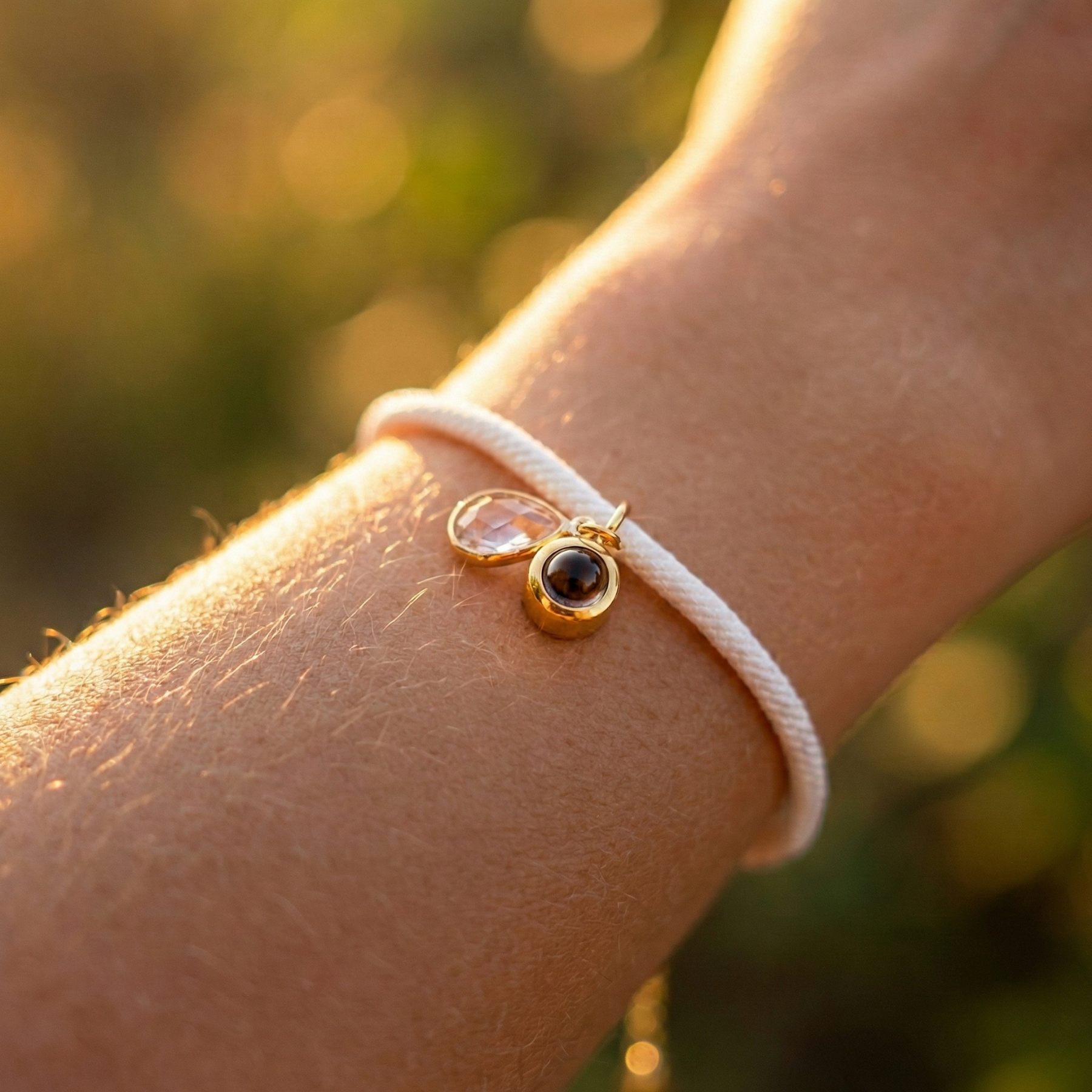 Photo Bracelet with Your Own Photo - Essence Birthstone