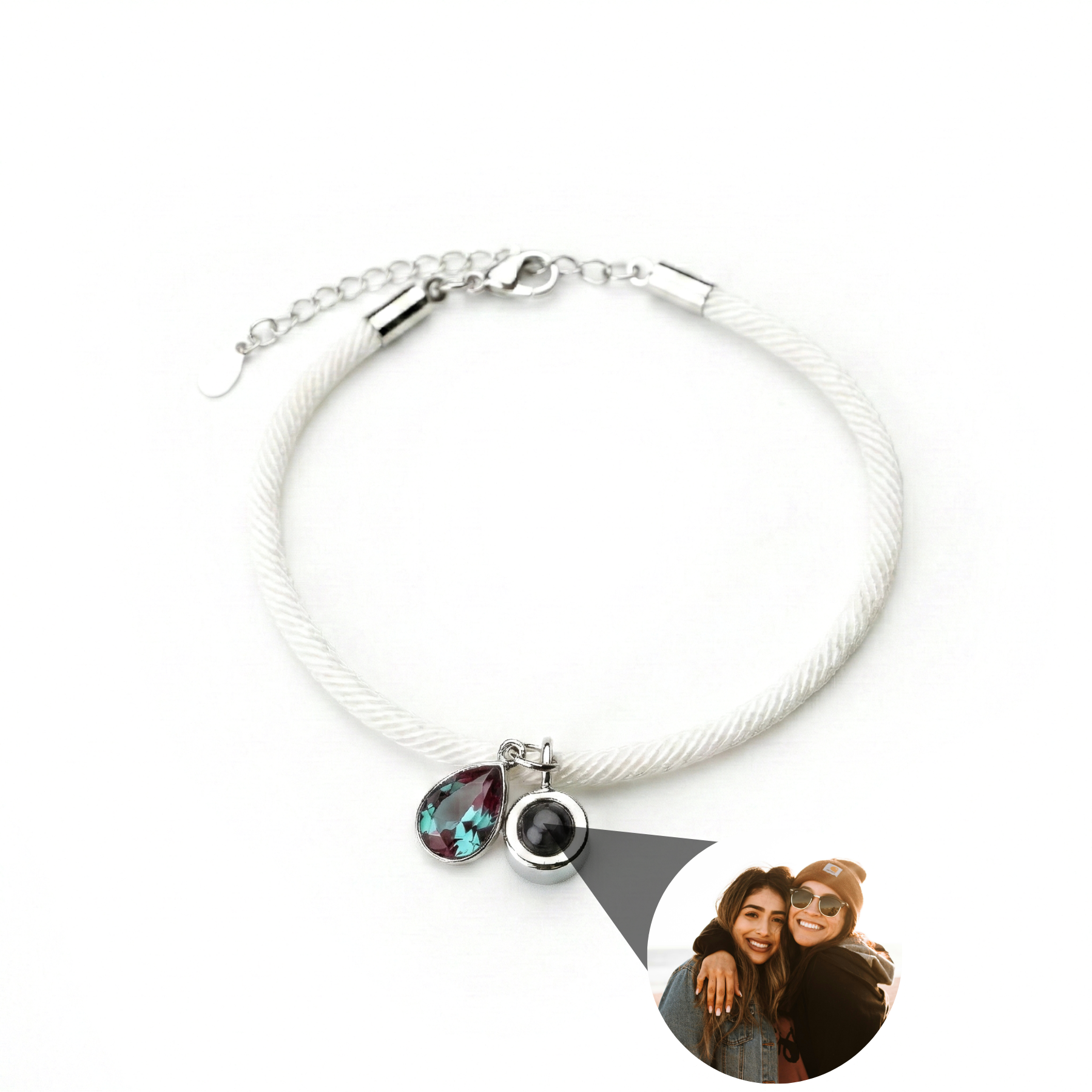 Photo Bracelet with Your Own Photo - Essence Birthstone