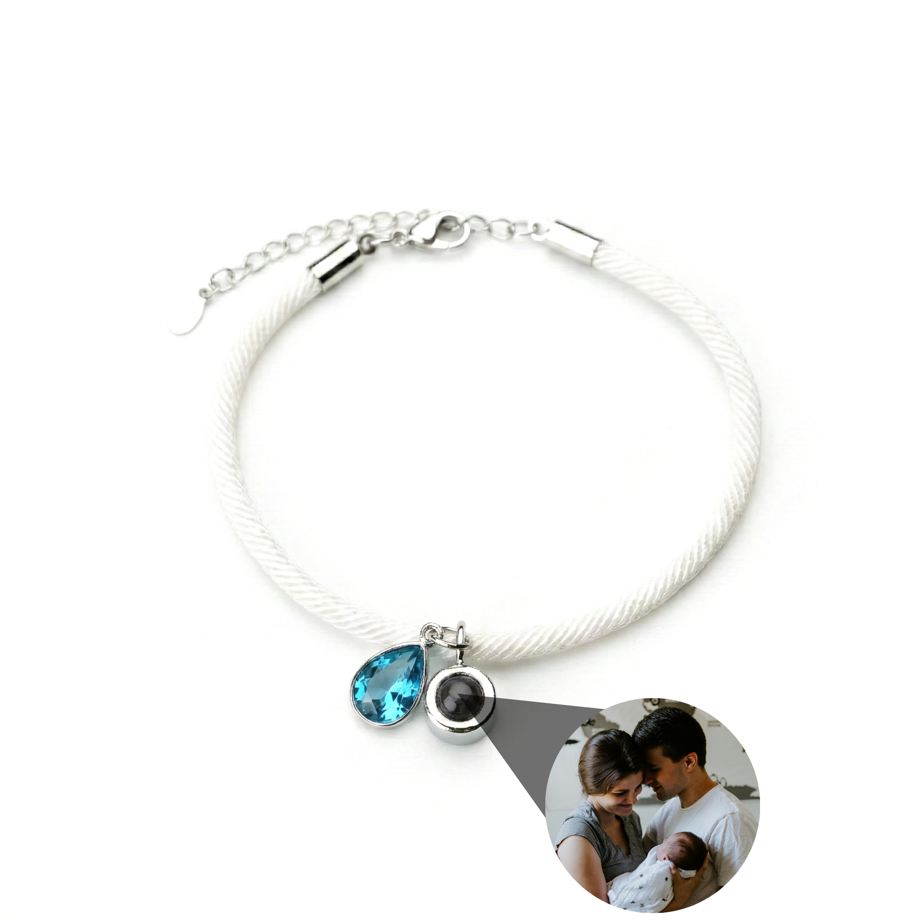 Photo Bracelet with Your Own Photo - Essence Birthstone