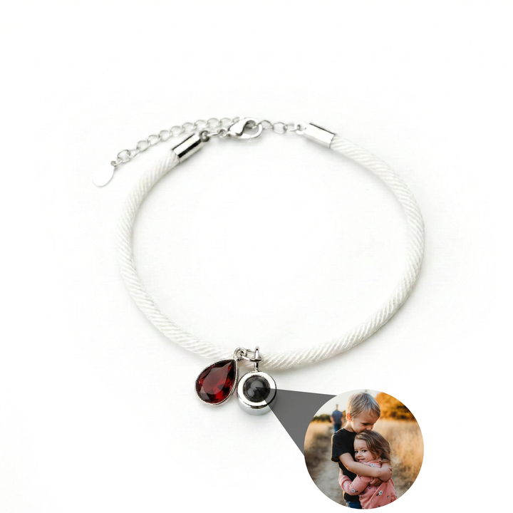 Photo Bracelet with Your Own Photo - Essence Birthstone