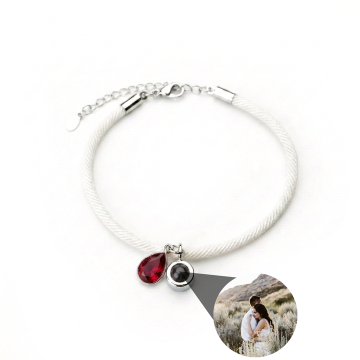 Photo Bracelet with Your Own Photo - Essence Birthstone