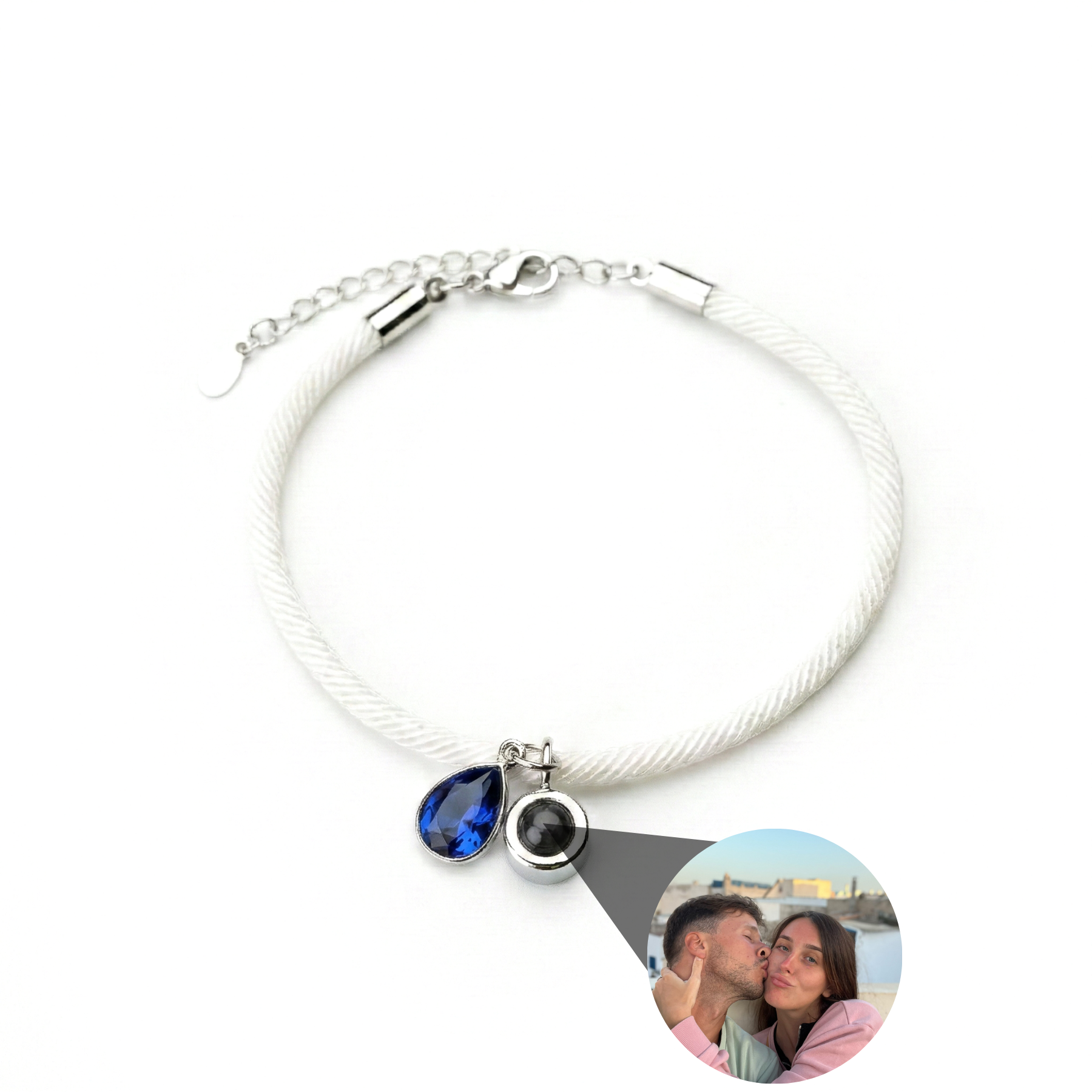 Photo Bracelet with Your Own Photo - Essence Birthstone