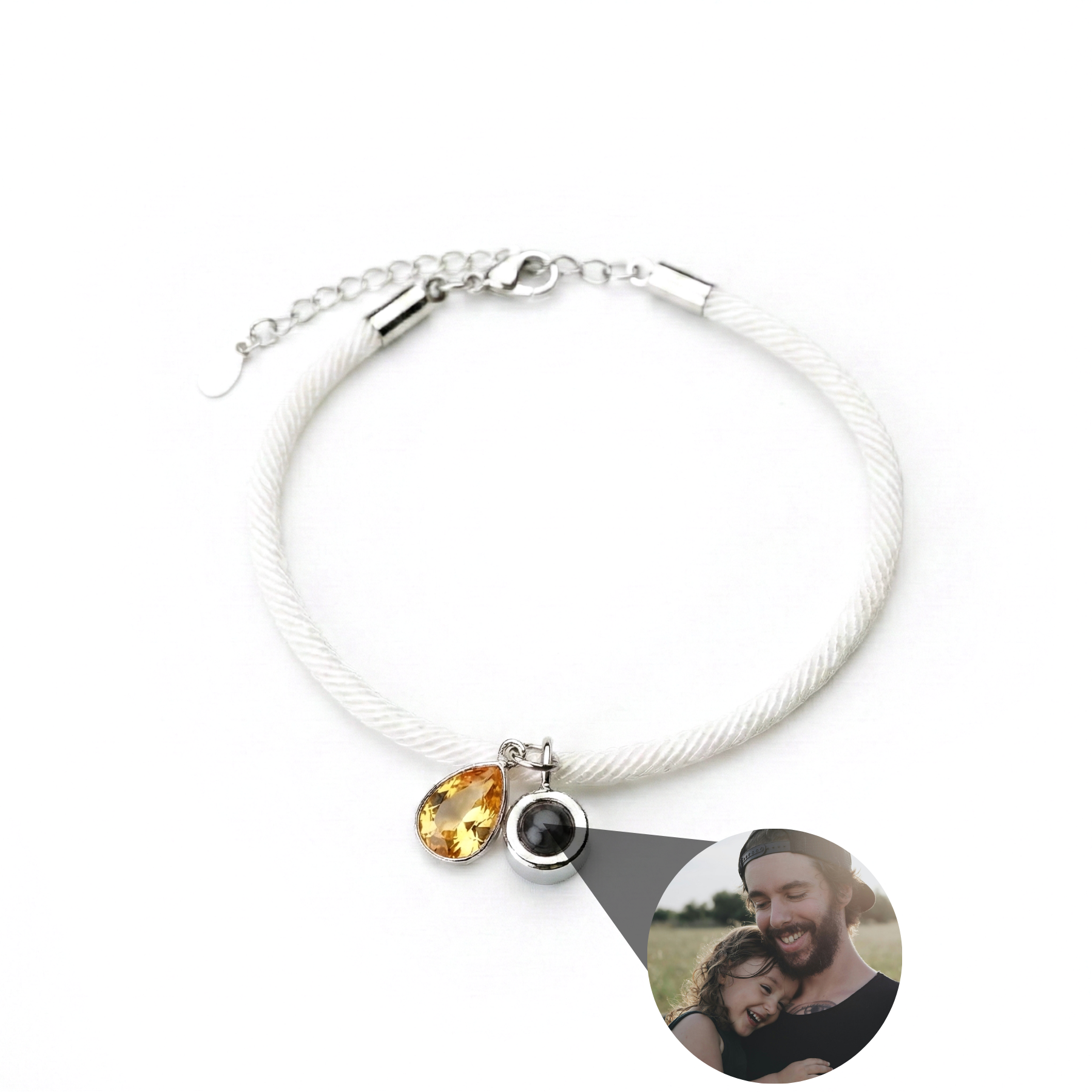 Photo Bracelet with Your Own Photo - Essence Birthstone