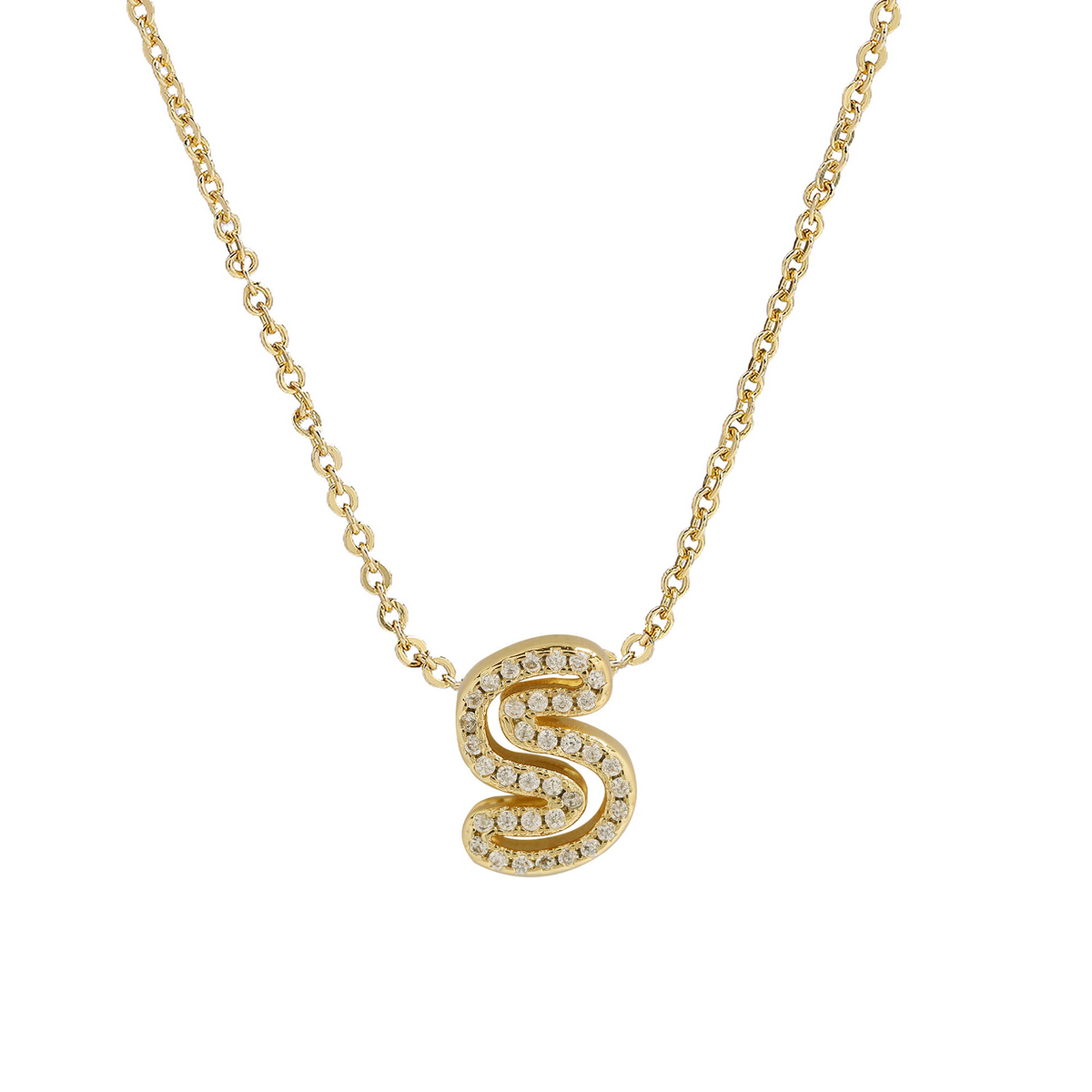 Collana con iniziale e diamanti scintillanti