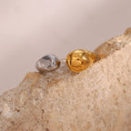 Modern Two Tone Droplet Ring