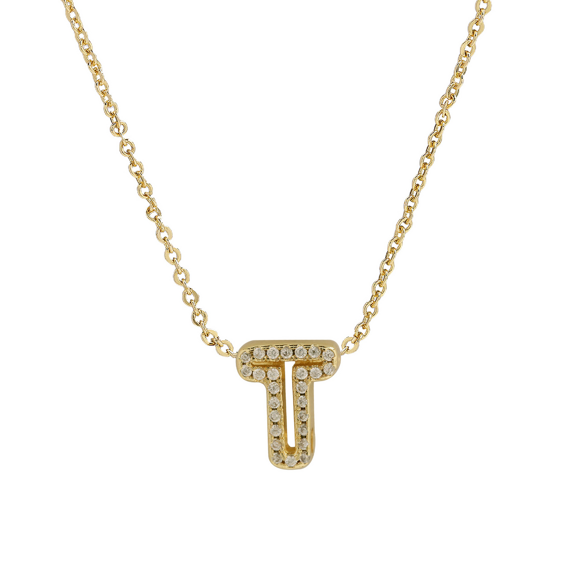 Collana con iniziale e diamanti scintillanti