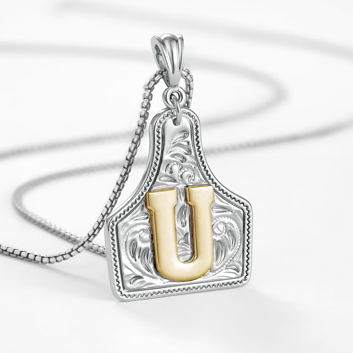 14k Elegant Cowgirl Initial Necklace