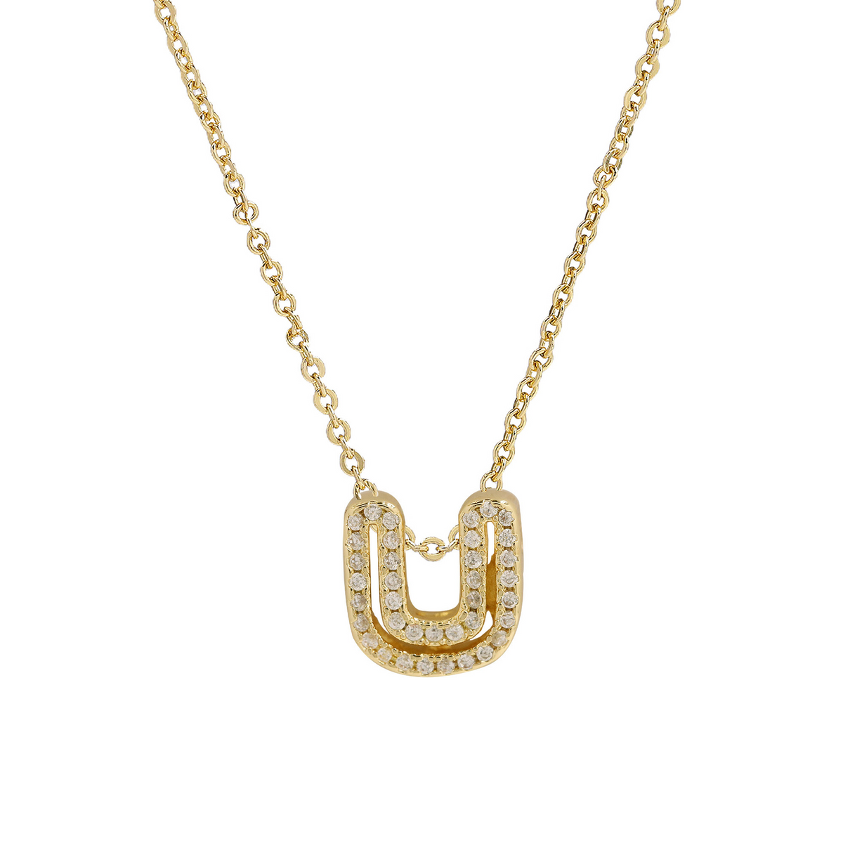 Collana con iniziale e diamanti scintillanti
