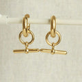 Everyday Gold Bar Hoop Earrings
