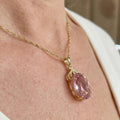 Pink Sapphire Imperial Oval Necklace