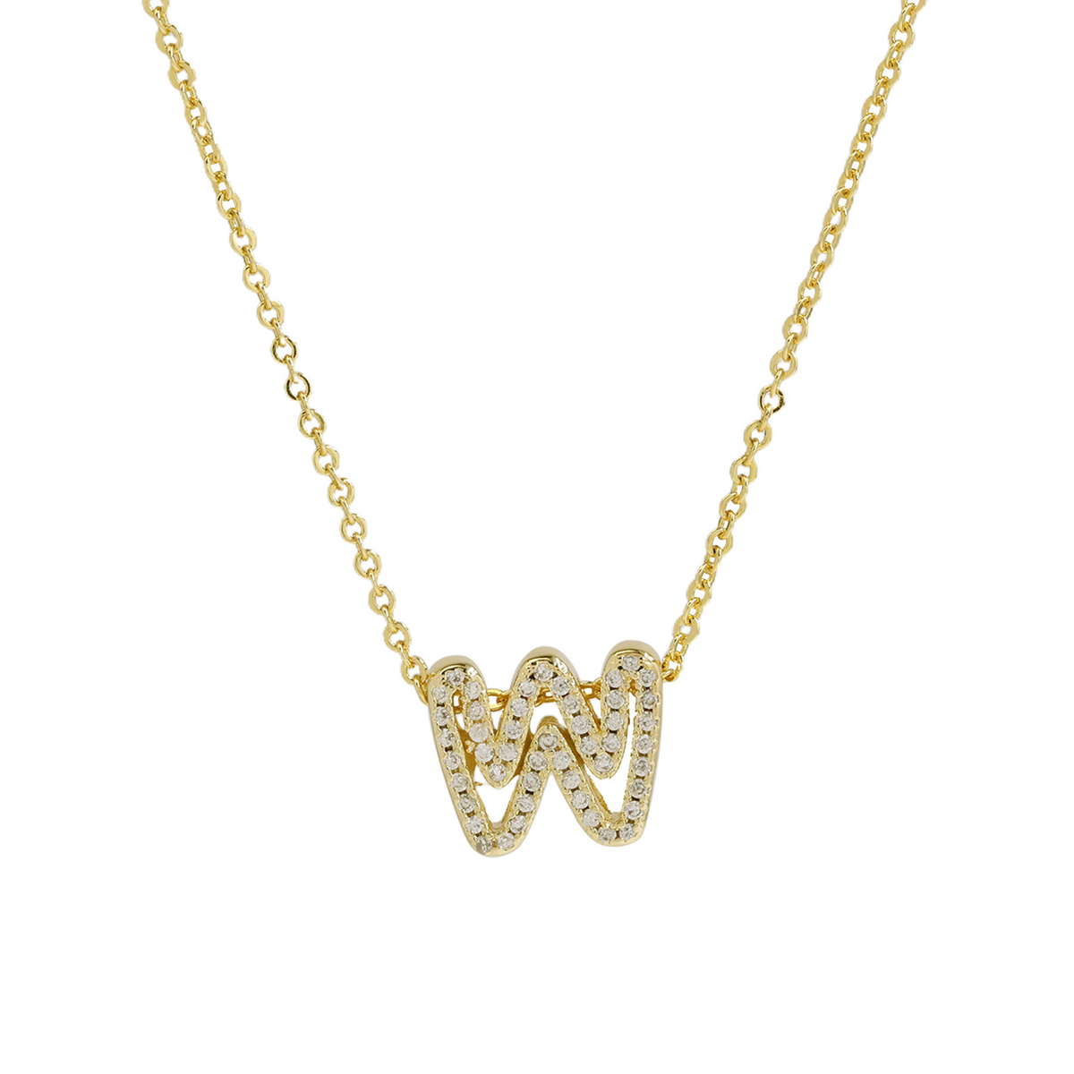 Collana con iniziale e diamanti scintillanti