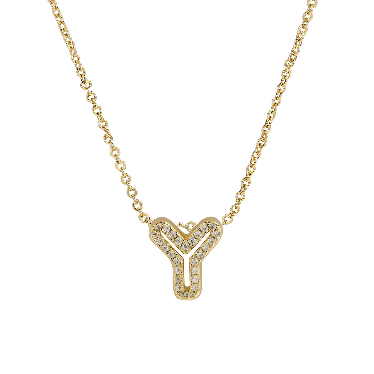 Collana con iniziale e diamanti scintillanti