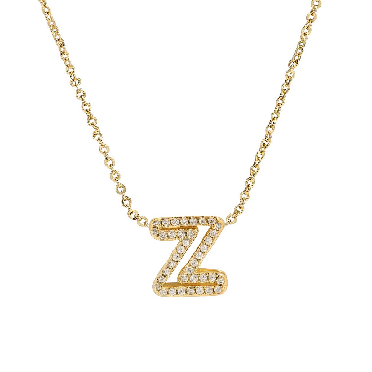 Collana con iniziale e diamanti scintillanti