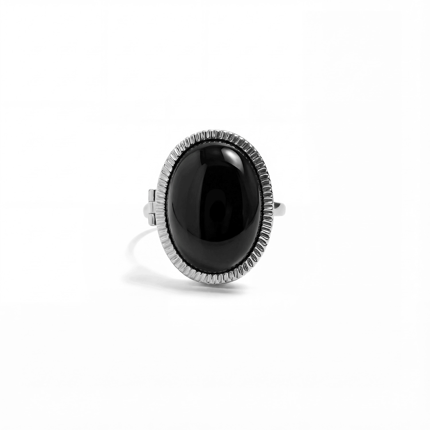 Personalized Semiprecious Locket Ring