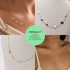 Personalized Necklace with Side Initials