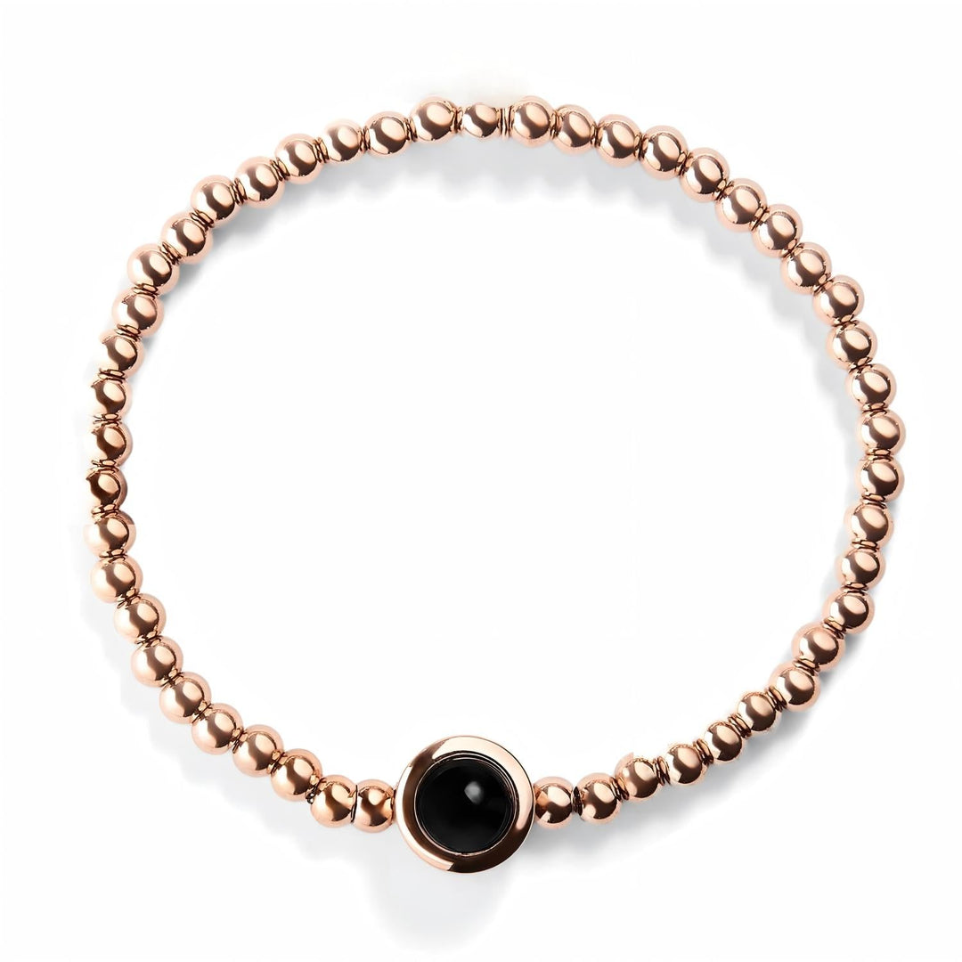 Personalized Bead Stretch Photo Bracelet