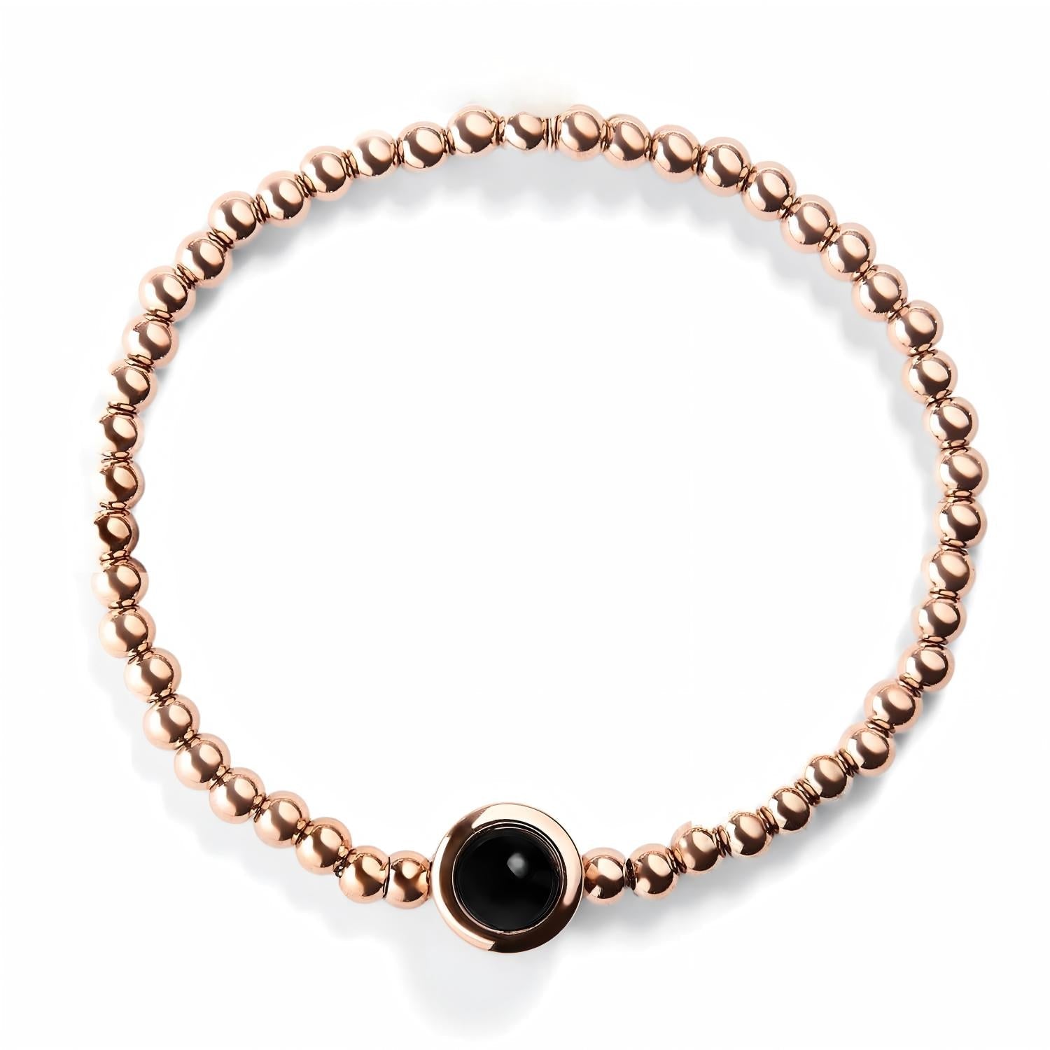 Personalized Bead Stretch Photo Bracelet