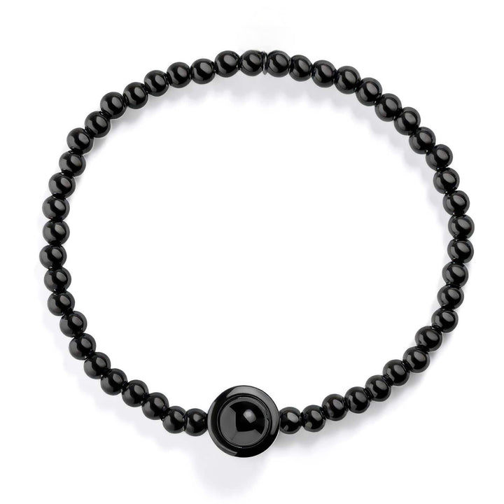 Personalized Bead Stretch Photo Bracelet