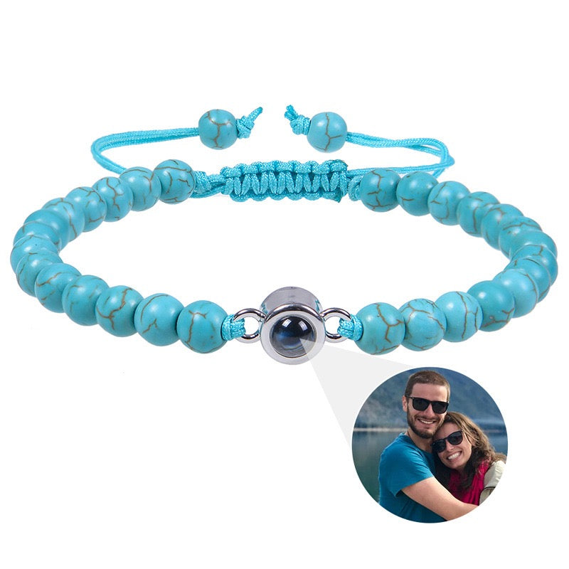Personalized Beaded Photo Bracelet