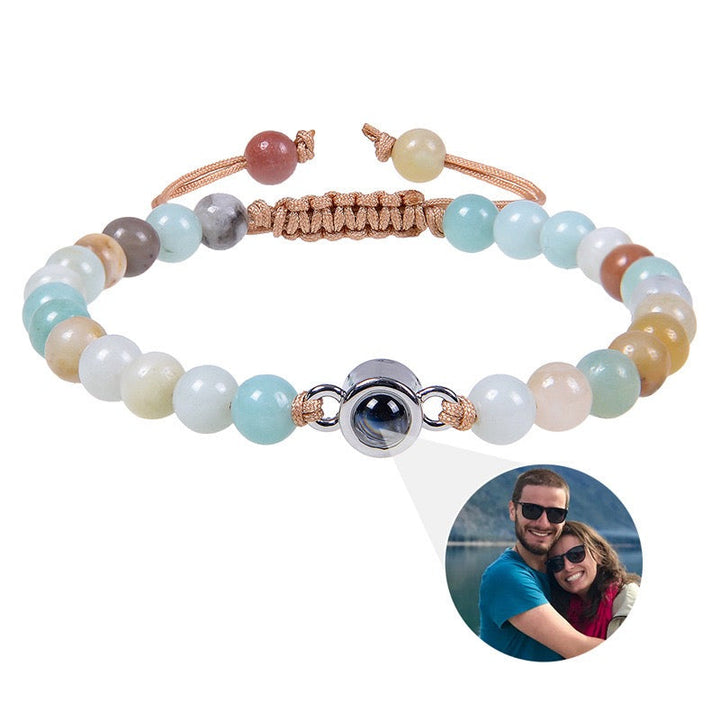 Personalized Beaded Photo Bracelet