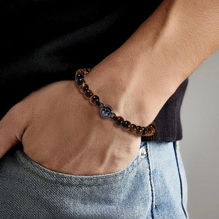 Personalized Beaded Photo Bracelet
