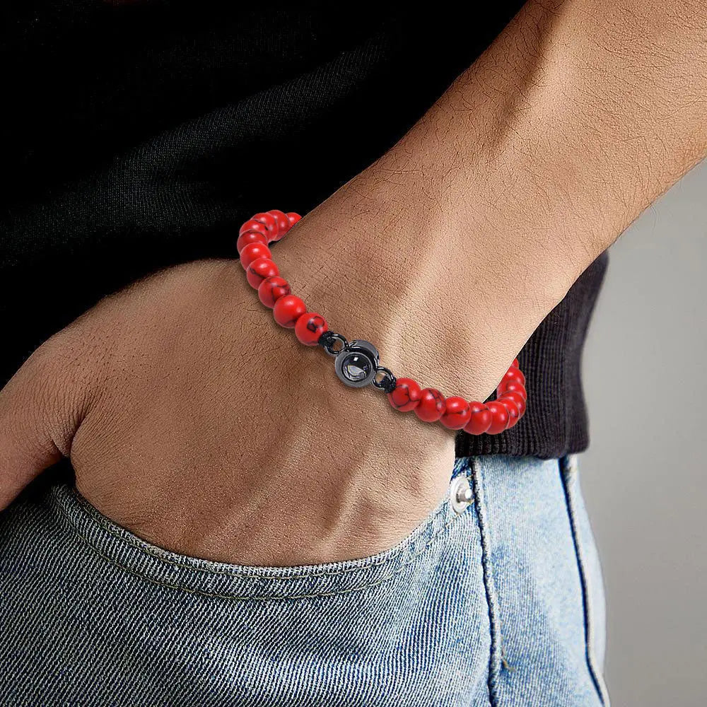 Personalized Beaded Photo Bracelet