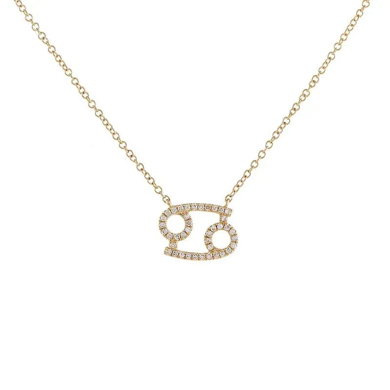 Delikatny naszyjnik z diamentowym znakiem zodiaku