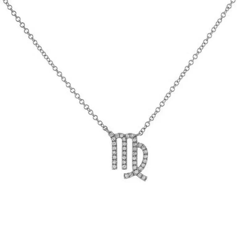 Delikatny naszyjnik z diamentowym znakiem zodiaku