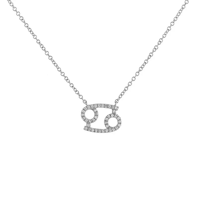 Delikatny naszyjnik z diamentowym znakiem zodiaku